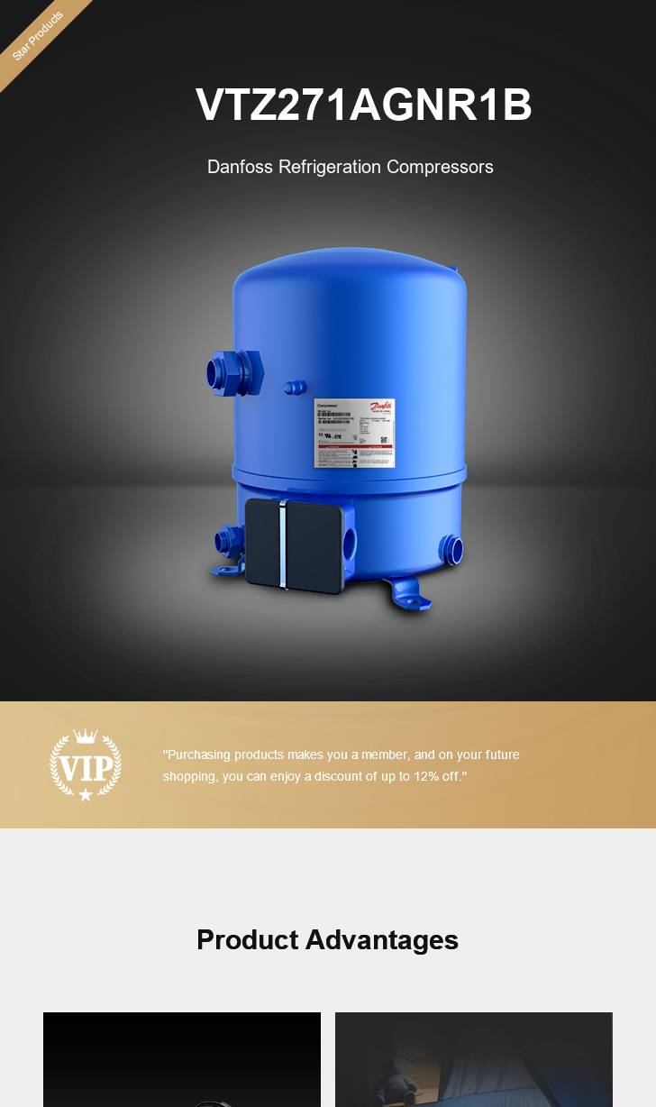 Danfoss Compressor VTZ271AGNR1B, technical parameters pdf, structure diagram